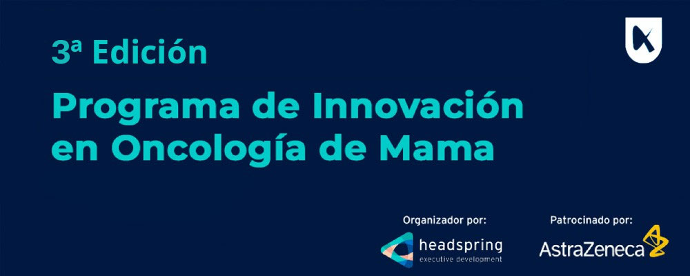 Imagen de banner de la 2ª Edición del Programa de Innovación en Oncología Mamaria